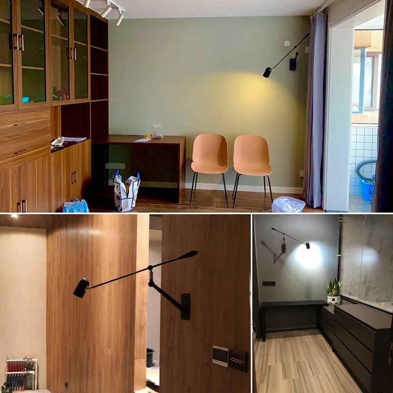 Multifunctional Movable Wall Mounted Lamp, Adjustable Directional Unique Large Swing