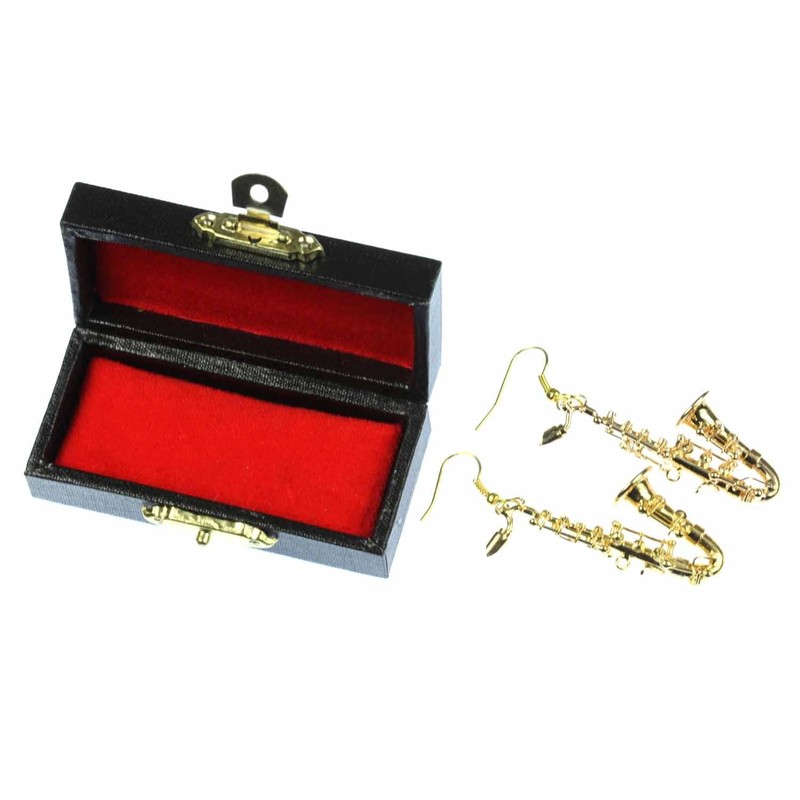 Miniblings Saxophone Saxophone Jazz Saxophonist Service Earrings Earrings + Box