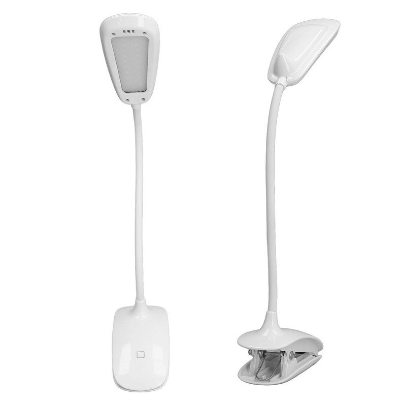 Clip Light USB Rechargeable 3 Speed Touch Foldable Flexible Gooseneck