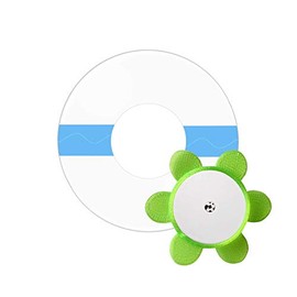 Freestyle Libre Patches Waterproof,40+1 Pack Freestyle Libre Covers,One Plastic Libre Sensor Cover and 40pcs Clear CGM Adhesive Patches with Hole (Green Cover+Clear Patches)