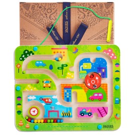 Jaques of London Magnetic Maze Toy | Early Development & Activity Toys | Perfect Magnetic Toys for Kids | Wooden Toddler Toys for Girls and Boys Toys | Since 1795