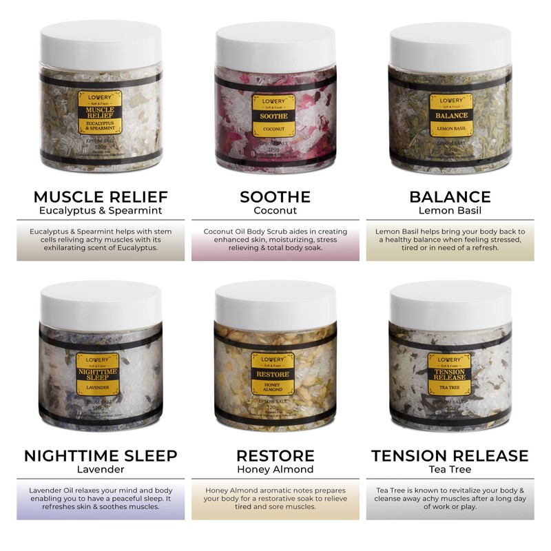 Spa Gifts for Women, Epsom Bath Salts Gift Basket Set,