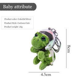 Keyring Turtle Gift, Plush Keychain, Plush Turtle Pendant Cuddly Toy Small, Key Ring Funny Pendant for Cute Animals Gifts Decoration, Turtle Pendant (Silver), Silvery