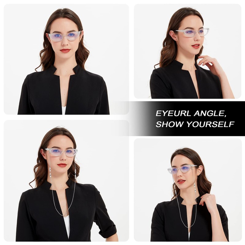 EYEURL Cateye Reading Glasses for Women Blue Light Blocking 3