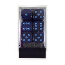 DND Dice Set - Chessex D&D Dice - 16mm Speckled Cobalt Plastic Polyhedral Dice Set-Dungeons and Dragons Dice Includes 12 Dice – D6,Various,CHX25707