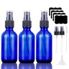 LUFEVRM 60ml Blue Glass Spray Bottle, Reusable Small Empty Travel Fine Mist Spray Bottles for Cleaning, Aromatherapy and Essential Oil(2pcs)