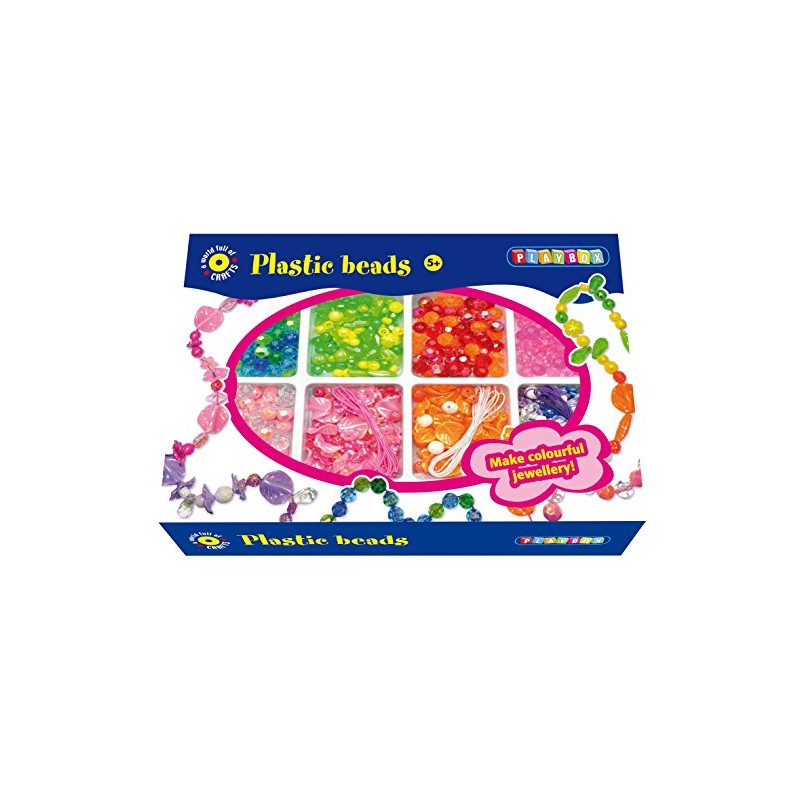 Playbox PBX2470960 2470960 Craft Set Plastic Beads, Multi Color