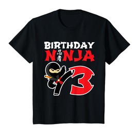 Birthday Ninja Shirt - 3 Year Old Ninja Birthday Party Theme T-Shirt