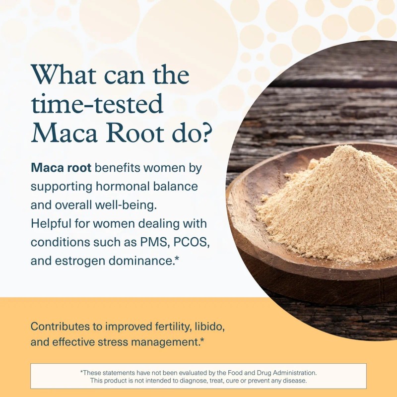 Youtheory Maca Root Mujeres Vegano 120 Cpsulas Sin Gluten