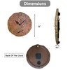 Lily's Home Hanging Wall Clock, Includes a Thermometer, Ideal for