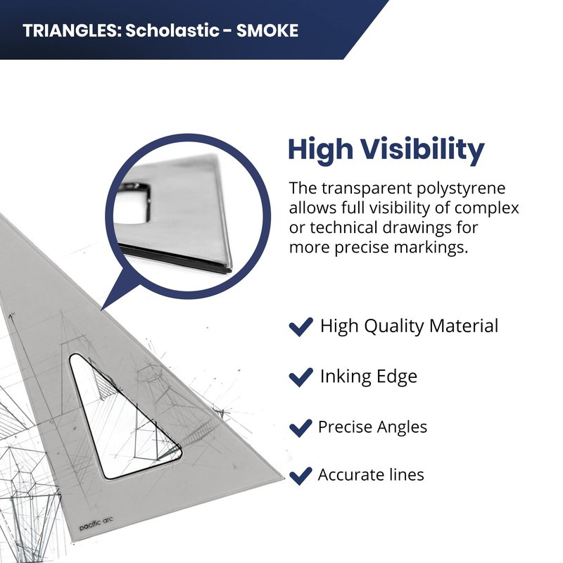 Pacific Arc's Scholastic Triangle - 8 inch - Smoke -