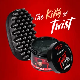 Red by Kiss Bow Wow X Twist King Luxury Twist Styler Washable and Durable Twist Brush and Twist Curl Gel (Soft Hold) Bundle