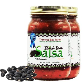 Traverse Bay Farms Nationally Award-Winning Salsa (Black Bean, 2 Jars)