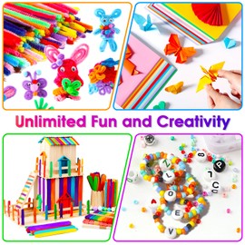 Sundaymot Arts and Crafts Supplies for Kids, 2000+Pcs Craft Kits for Kids, DIY School Craft Project, Bulk Craft Set, Includes Art Supplies and Oxford Cloth Bag, Arts and Crafts for Kids Ages 8-12