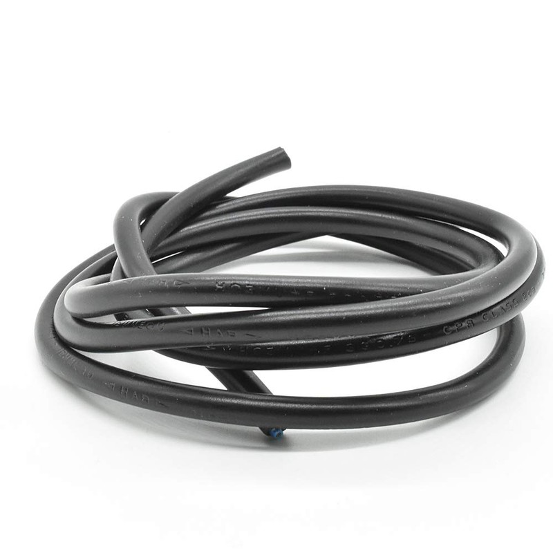 3 m Cable Black H03VV-F 3 x 0.75 mm² PVC