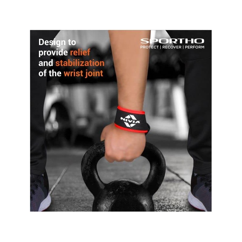 Nivia 11043 Neoprene Padded Weight Lifting Gym Bar Straps, Free