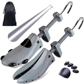 CHERAINTI Shoe Stretcher Men - Shoe Trees for Expander Widener, Adjustable Stretch Length and Width for Wide Feet