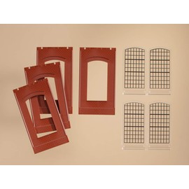 Auhagen 80509.0 Walls 2342N Industrial Window E 46 x 86 mm Red Multi-Coloured