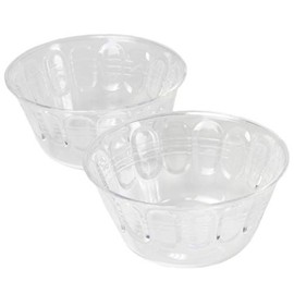 Chef Craft Select Plastic Mini Bowls, 6 ounce capacity 2 piece set, Clear