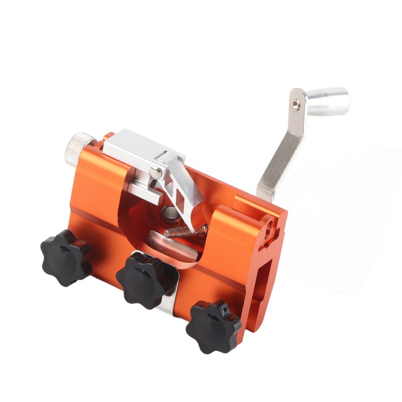 Orange Hand Cranked Chainsaw Sharpener 30° Portable Manual Chainsaw Chain