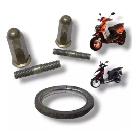 BIKER BOOST Kit Junta, Tuerca Y Tornillo Para Escape De Motoneta Atv