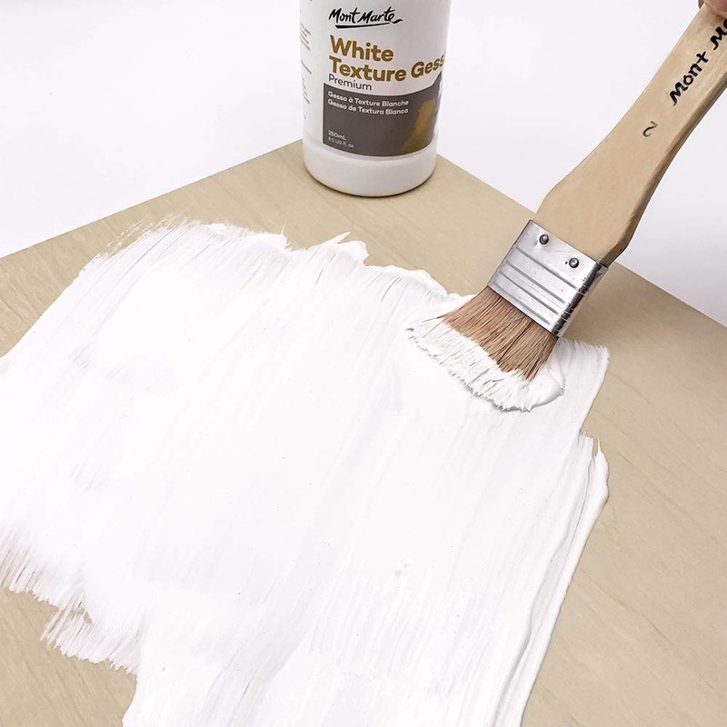 Mont Marte Premium White Texture Gesso 8.45oz (250ml), Suitable for