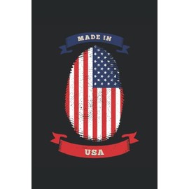 Made in USA Fingerprint Notebook: 6 "x9" Notizblock für Amerikaner