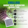 SMELLRID Human Scent Elimination Carbon Pads: 12 (4x4) Pads with