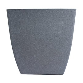 The HC Companies 12 Inch Santa Fe Square Self Watering Planter - Decorative Lightweight Plant Pot with Drainage Hole for Indoor Outdoor Use, Pebble Gray