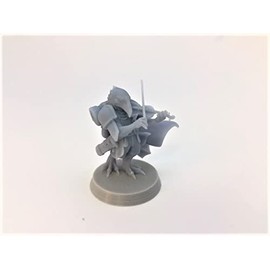 Kenku - Ravenfolk - HERO Creations - RPG - Dungeons and Dragons - DND - Pathfinder - Diorama - Figurine Miniature (Gray/Unpainted) (Bard), Medium for 28mm scale