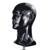 Ba Sha PVC Mannequin Head Black Male Manikin Dummy Stand