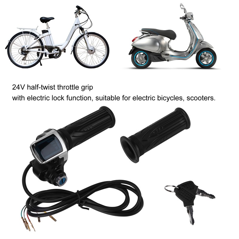 24V HalfTwist Throttle Grip LED Power Indicator with 2 Keys