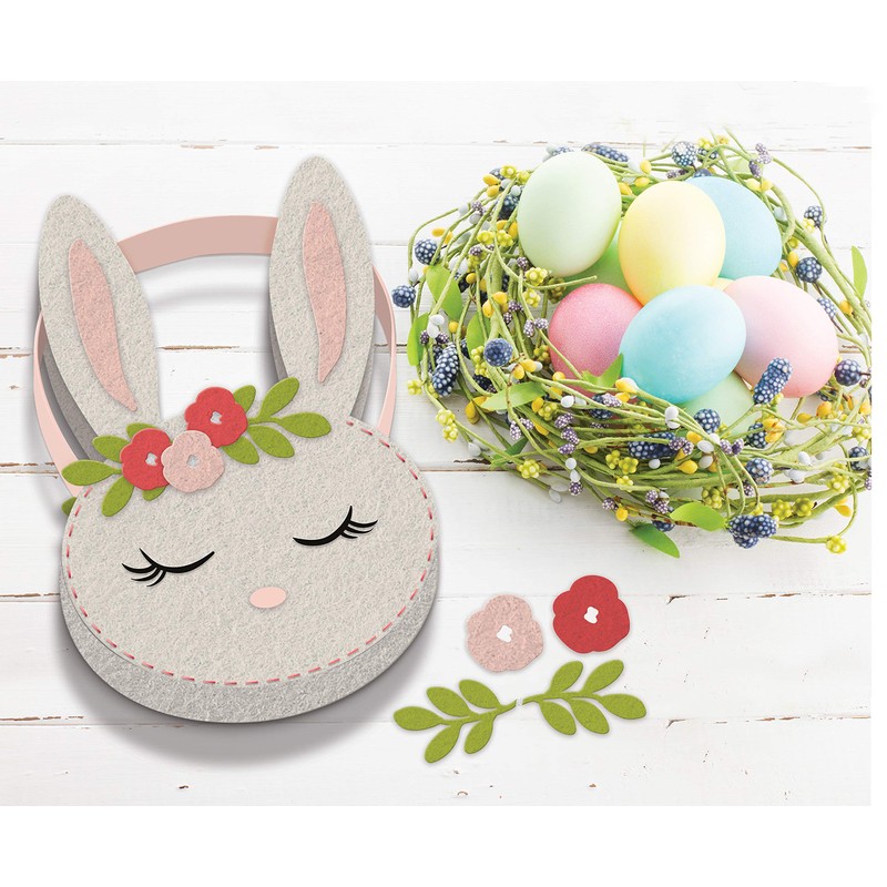 Fundoo - CFUN318 My Rabbit Felt Basket, Multi-Coloured