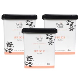 Pacific Chai Spiced Chai Latte, Instant Powered Dry Chai Tea Latte Beverage Mix, Gluten Free, Kosher, 9 Ounce (Pack of 3)