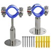 WYSIWYKA 2PCS 304 Stainless Steel Wall Mount Ceiling Mount Pipe