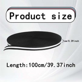 Black and White Grosgrain Ribbon Exquisite Black and White Striped Ribbon Durable Black Velvet Ribbon Ideal for Decorations, Craft Projects, and Present Wrapping