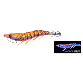 Duel A1755-KVOG Egi EZ-Q Cast Squid Jig, UV Glow Golden Orange, Patapata Feet, #2.5