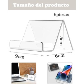 Porta Tarjetas De Presentacion, Set De 6 Organizadores Profesionales Para Oficina, Ideal Para Recepcion Y Ferias, Dimensiones 9x6x5 cm，Materiales de alta calidad, duraderos y no fáciles de dañar