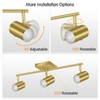 BoostArea 3 Light Track Lighting Fixtures Ceiling, Gold Kitchen Lighting