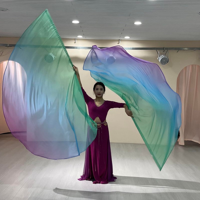 2pcs Worship Flags for Dance Church Praise - Semicircle Angel