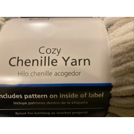 Mainstays Cozy Chenille Yarn 220 yd- Multi Neutral 100% Polyester-Supe
