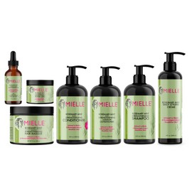 Mielle Organics Rosemary Mint Strengthening 4C Hair Care 7 pc Bundle Set Shampoo