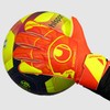 uhlsport Men's Impulse Goalkeeper Gloves, Dynamic Orange/Fluo Yellow, 2
