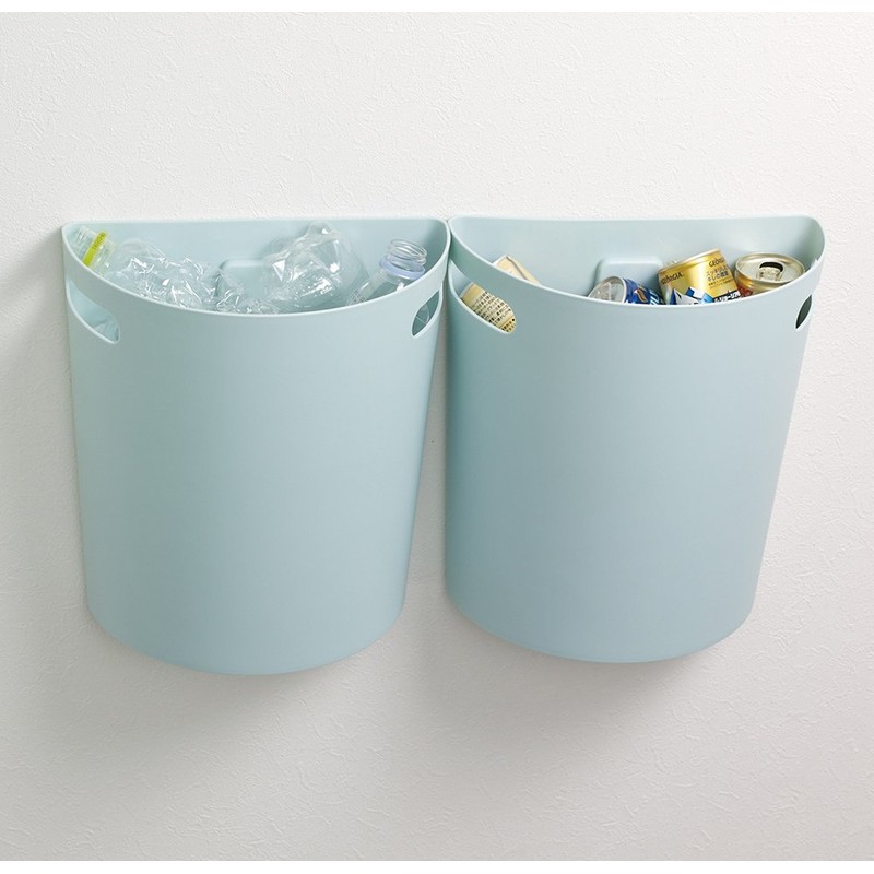 Isetou Iseto Wall Mounted Trash Can Blue I-525 W 11.2