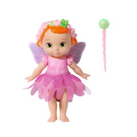 BABY born Storybook Fairy Rose 18 cm, Fairy Doll with Fluttering Wings, Colour Changing Tattoo, Fairy Light, Wand Backdrop and Picture Book, 833797 Zapf Creation