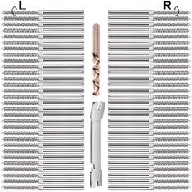 BLIKA 60 Pack 3/16" Swage Lag Screws Left & Right, T316 Stainless Steel Deck Cable Railing Hardware, 3/16" Handed Thread Swage Lag Screws for Wood Posts(30 Pairs)