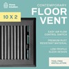 2 Pack Contemporary 2x10 Inch Decorative Floor Register Vent with