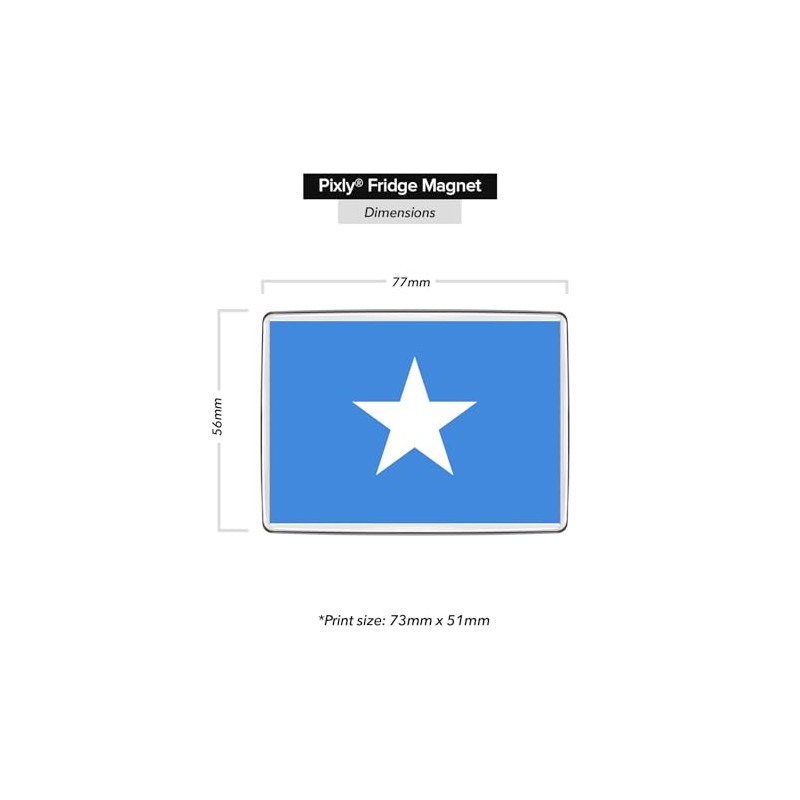 Pixly® Somalia Flag Fridge Magnet Large Jumbo Size Somalian Keepsake