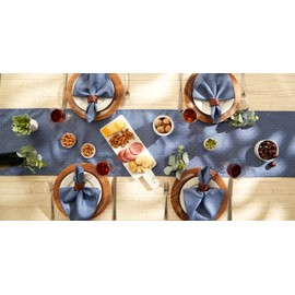 DII Indoor/Outdoor Re-Usable Tabletop Collection Tonal Lattice, Machine Washable, Table Runner, 14x72, Artichoke