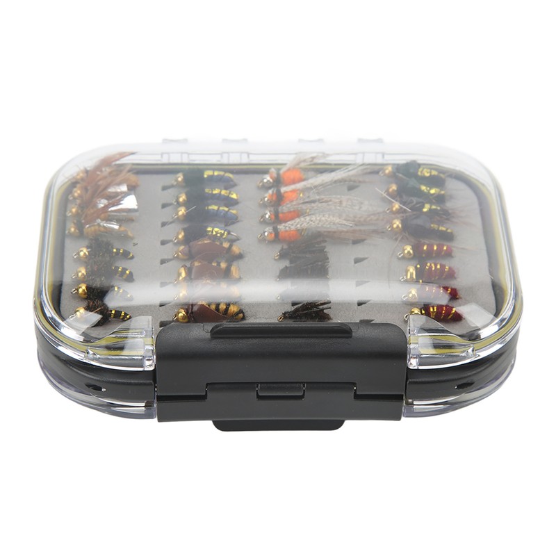 64 Pcs Fly Fishing Flies Stainless Steel Colorful Fishing Lure